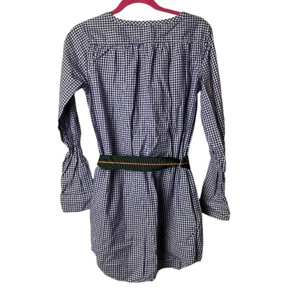 Ralph Lauren Purple Gingham Check Long Sleeve Button Up Dress Girls Size 8
